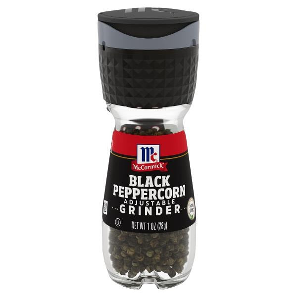 McCormick Black Peppercorn Adjustable Grinder, 1 oz