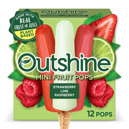 Outshine Fruit Bars Variety Strawberry Raspberry Lime