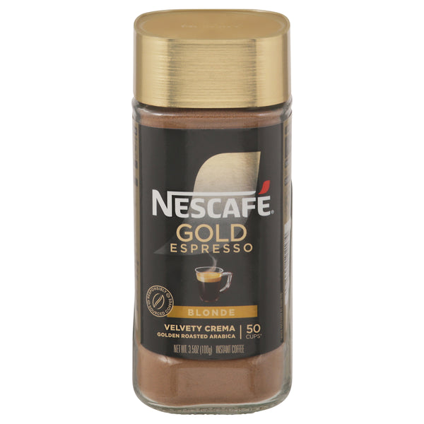 NESCAFÉ Coffee, Instant, Golden Roasted Arabica, Velvety Crema, Blonde 3.5 oz
