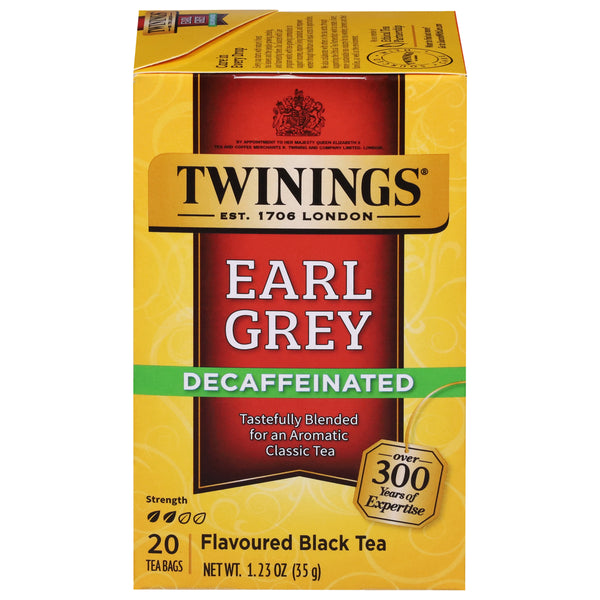Twinings Black Tea, Earl Grey, Decaffeinated, Tea Bags 20 ct
