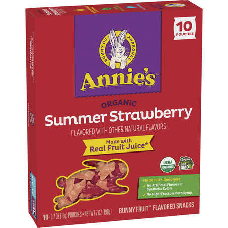 Annie's Organic Bunny Fruit Flavored Snacks  10ct