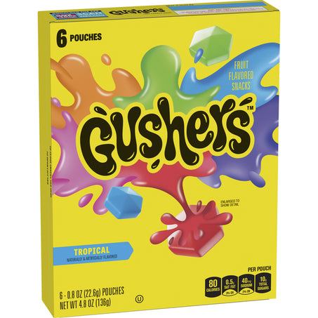 Gushers Tropical Fruit Flavored Snacks 6 ct