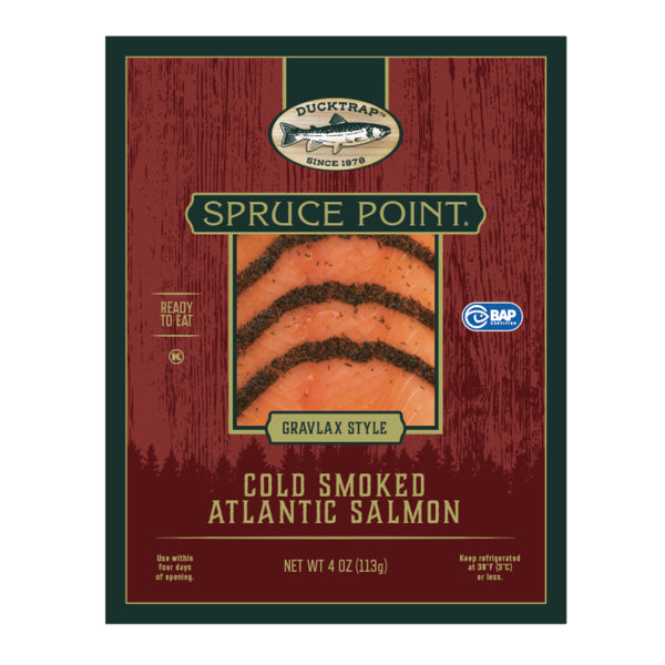 Ducktrap River of Maine Spruce Point Cold Smoked Atlantic Salmon, Gravlax 4 oz