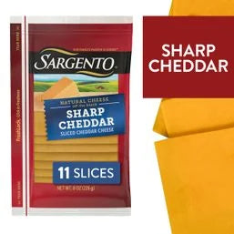 Sargento Natural Deli Style Sliced Cheddar - Sharp 8.00 oz