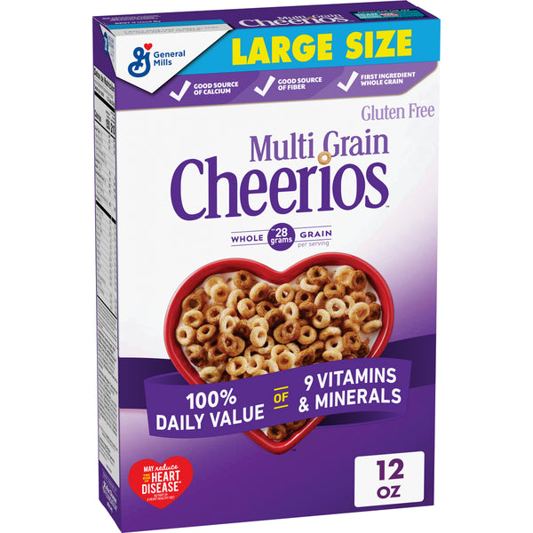 General Mills Multi Grain Cheerios Large Size Cereal 12 oz Large Size