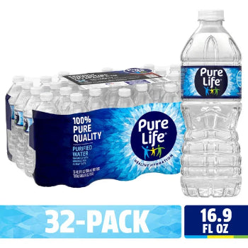 PURE LIFE Purified Water, 32 Pack