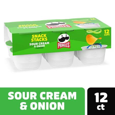 Pringles Potato Crisps Chips, Lunch Snacks, On-the-Go Snacks, Sour Cream and Onion