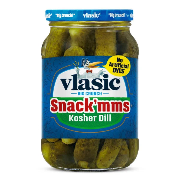 Vlasic Snack'mms Kosher Pickles Dill Minis, Keto Friendly 24 fl oz