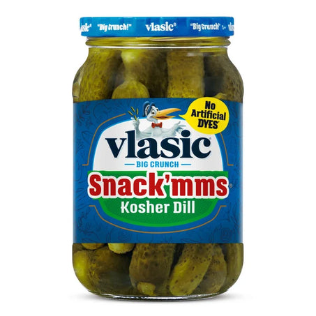 Vlasic Snack'mms Kosher Pickles Dill Minis, Keto Friendly 24 fl oz