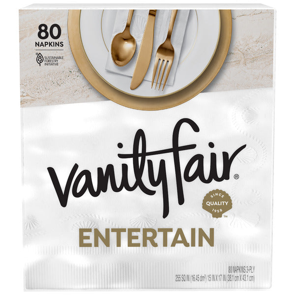 Vanity Fair Entertain Paper Napkins 80 ct