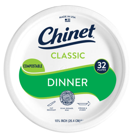 Chinet Dinner Plate 10 3/8in (32 Count)