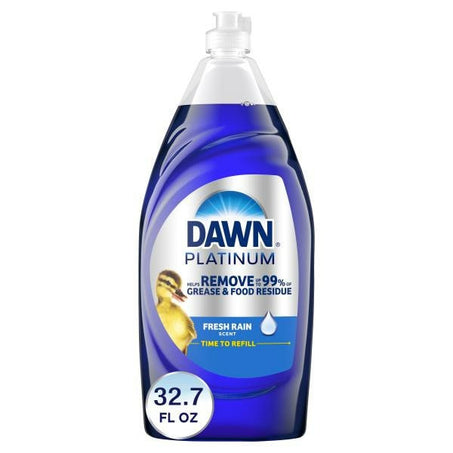 Dawn Platinum Dishwashing Liquid Dish Soap, Refreshing Rain Scent 32.7 fl oz