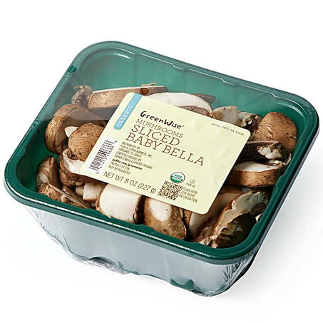 GreenWise Mushrooms, Organic, Baby Bella, Sliced 8 oz