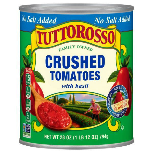Tuttorosso No Salt Added Crushed Tomatoes with Basil 28 oz