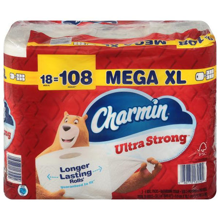 Charmin Ultra Strong Toilet Paper 18 Mega XL Rolls 18 ct