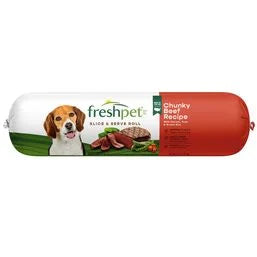 Fresh Pet Dog Food, Chunky Beef Recipe, Slice & Serve Roll