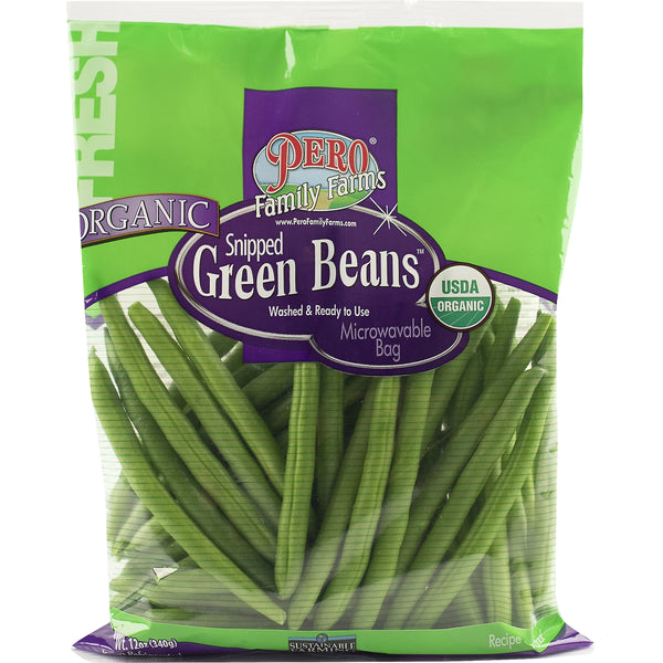 Pero Family Farms Green Beans, Organic, Snipped 12 oz