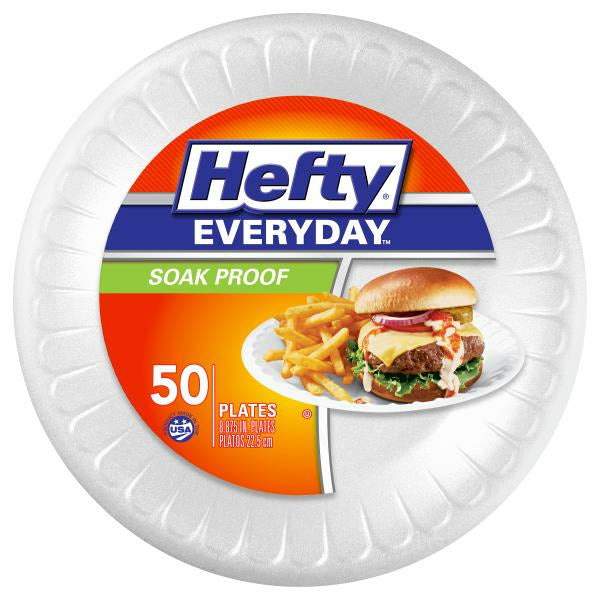 Hefty Soak Proof Foam Plates 50 ct