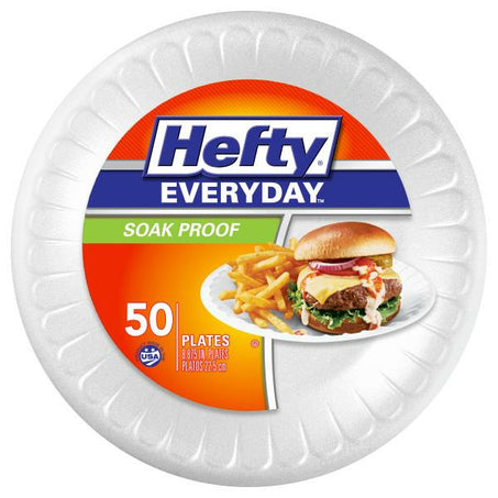 Hefty Soak Proof Foam Plates 50 ct