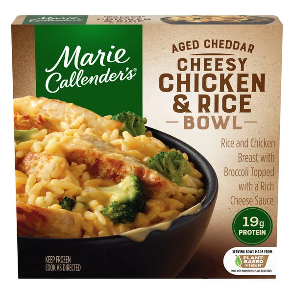 Marie Callender's Aged Cheddar Cheesy Chicken and Rice Bowl, Frozen Meal 12 oz