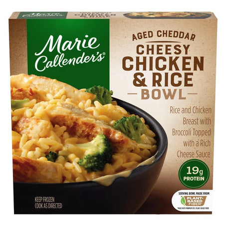 Marie Callender's Aged Cheddar Cheesy Chicken and Rice Bowl, Frozen Meal 12 oz