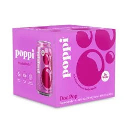Poppi Prebiotic Soda, Doc Pop 4 x 12 fl oz