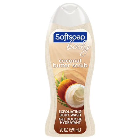 Softsoap Exfoliating Body Wash Scrub, Coconut Butter