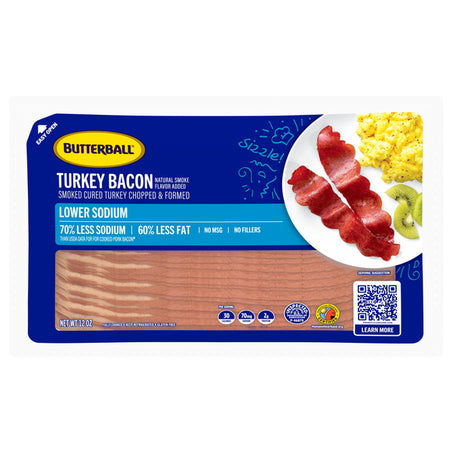 Butterball Lower Sodium Turkey Bacon 12 oz