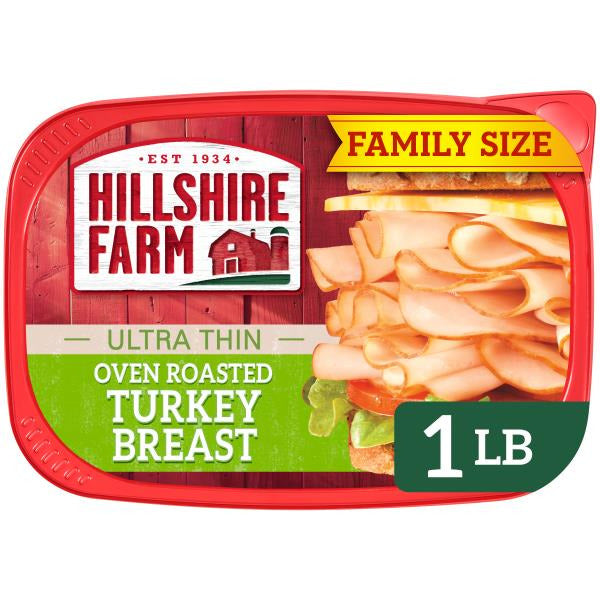 Hillshire Farm Ultra Thin Sliced Deli Lunch Meat, Oven Roasted Turkey Breast 1 lb