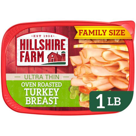 Hillshire Farm Ultra Thin Sliced Deli Lunch Meat, Oven Roasted Turkey Breast 1 lb