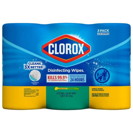 Clorox Disinfecting Wipes, 3 x 75 ct