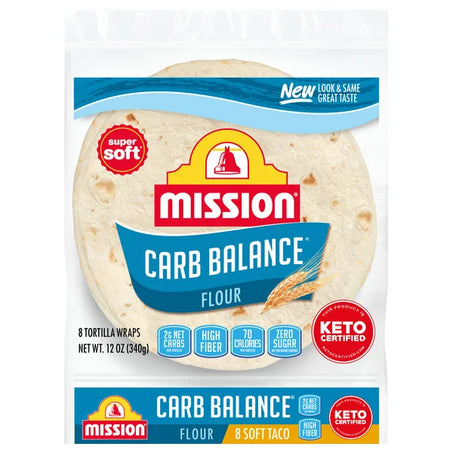 Mission Carb Balance Soft Taco Size Flour Tortillas 12 oz