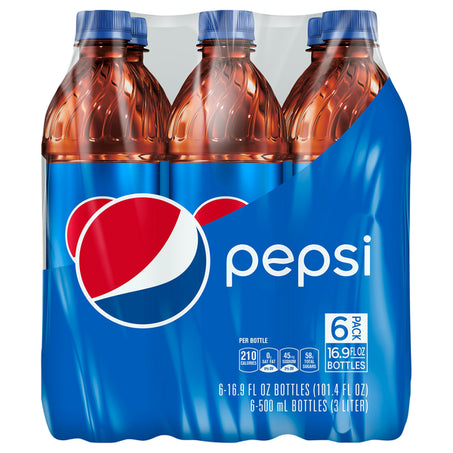 Pepsi 6 x16.9 oz Bottles