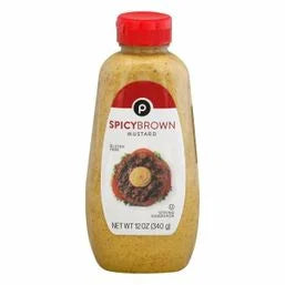 Publix Mustard, Spicy Brown 12 oz