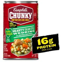 Campbell's Hearty Italian Wedding Soup with Meatballs and Spinach