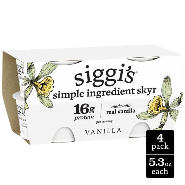 Siggi's Icelandic Style Skyr Non-Fat Yogurt 4 Pack