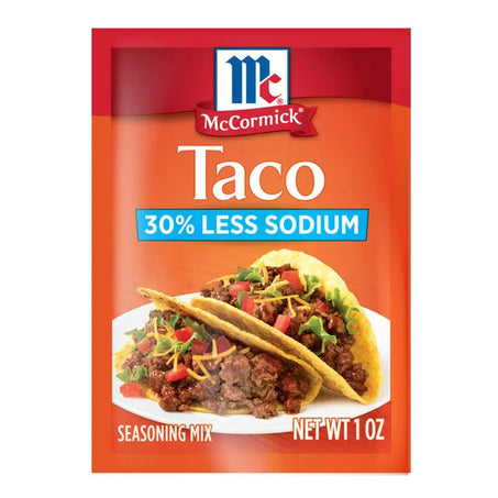 McCormick 30% Less Sodium Taco Seasoning Mix, 1 oz