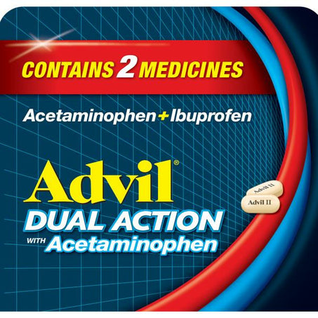 Advil Dual Action With Acetaminophen 250 Mg And Ibuprofen 125 Mg (nsaid) Pain Reliever Cablets 162 each