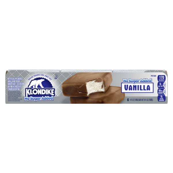 Klondike Frozen Dairy Dessert Bars Original No Sugar Added Dessert Bar
