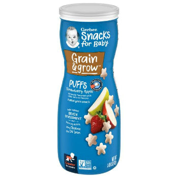 Gerber Baby Snacks Baby Food Puffs Strawberry Apple