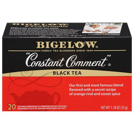 Bigelow Black Tea, Constant Comment, Tea Bags 20 ct