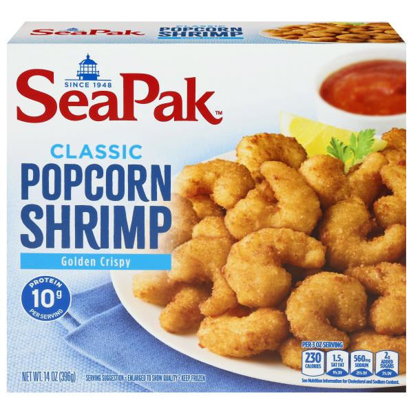SeaPak Popcorn Shrimp with Oven Crispy Breading, Delicious Seafood 16 oz