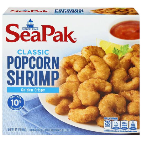 SeaPak Popcorn Shrimp with Oven Crispy Breading, Delicious Seafood 16 oz