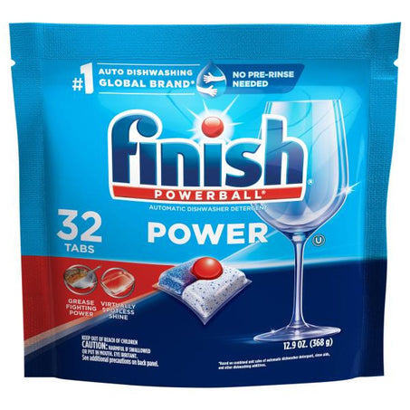 Finish Dishwasher Detergent, Automatic, Power 32 each