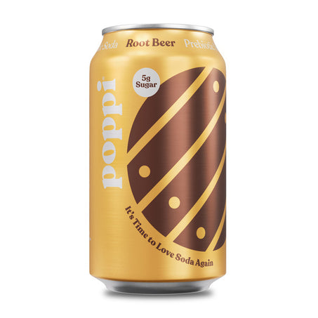 Poppi Prebiotic Soda, Root Beer 12 fl oz