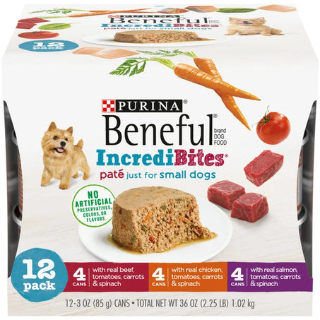Purina Beneful Small Breed Wet Dog Food , IncrediBites Pate 3 oz • 12 x 3 oz