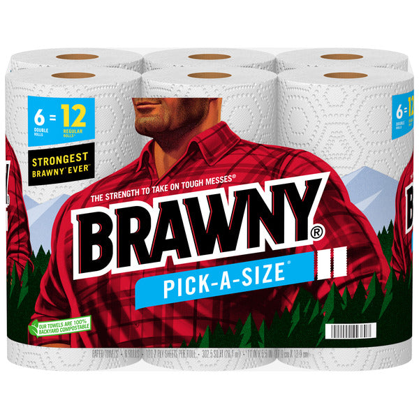 Brawny Pick-A-Size Paper Towels 6 ct