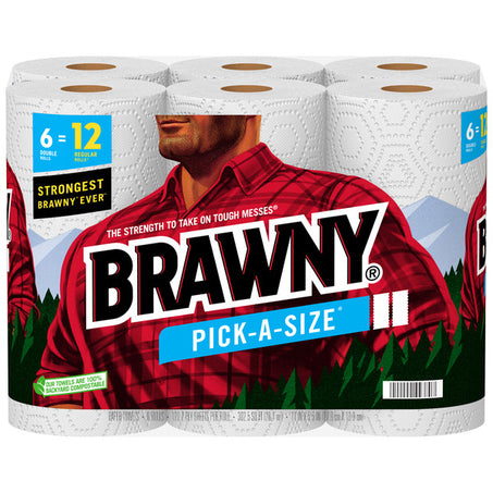 Brawny Pick-A-Size Paper Towels 6 ct