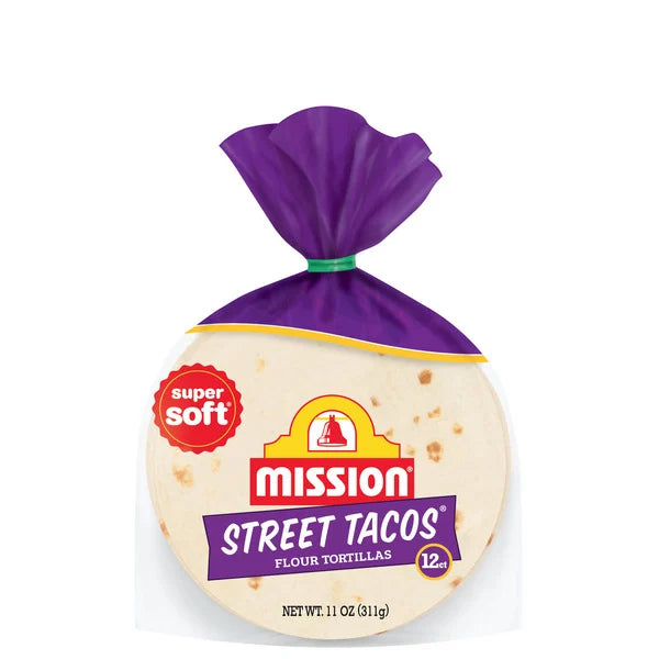 Mission Super Soft Street Tacos Size Flour Tortillas 12 ct