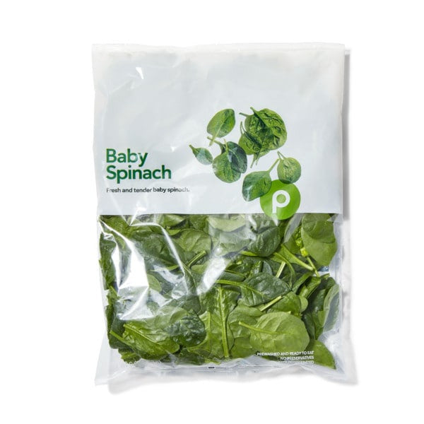 Publix Spinach, Baby 6 oz